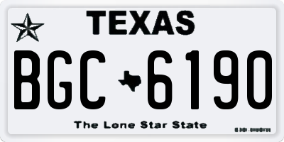 TX license plate BGC6190