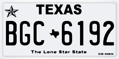 TX license plate BGC6192