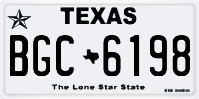 TX license plate BGC6198