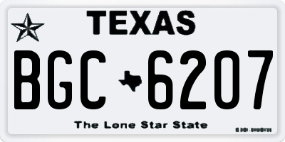 TX license plate BGC6207