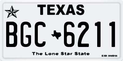 TX license plate BGC6211