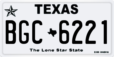 TX license plate BGC6221