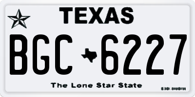 TX license plate BGC6227