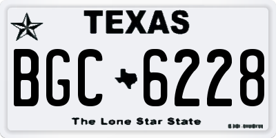 TX license plate BGC6228