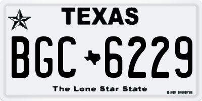 TX license plate BGC6229