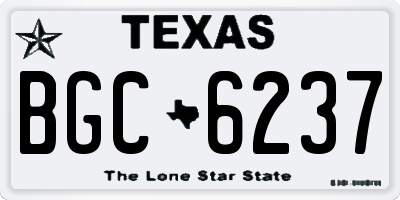 TX license plate BGC6237