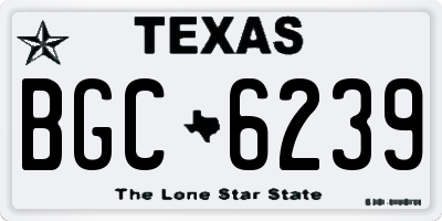 TX license plate BGC6239