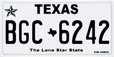 TX license plate BGC6242