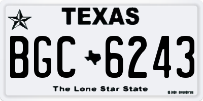 TX license plate BGC6243