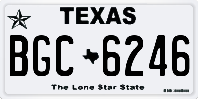 TX license plate BGC6246