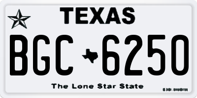 TX license plate BGC6250