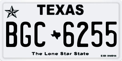 TX license plate BGC6255