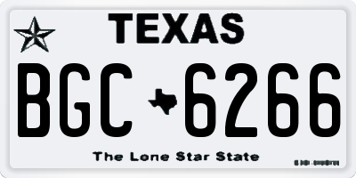 TX license plate BGC6266
