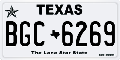 TX license plate BGC6269