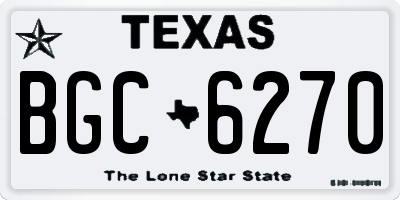 TX license plate BGC6270