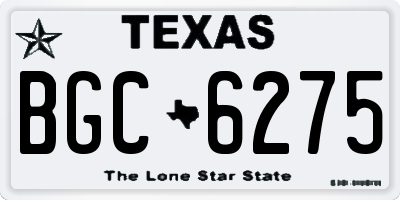TX license plate BGC6275