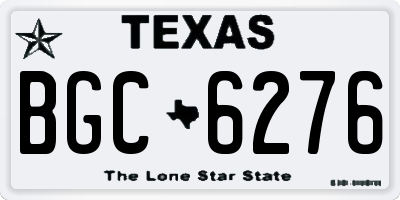 TX license plate BGC6276