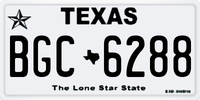 TX license plate BGC6288