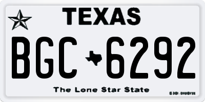 TX license plate BGC6292