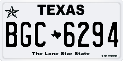 TX license plate BGC6294