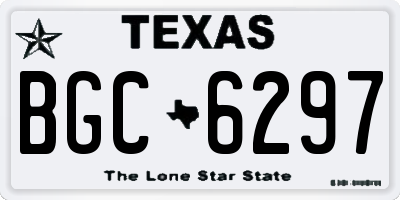 TX license plate BGC6297