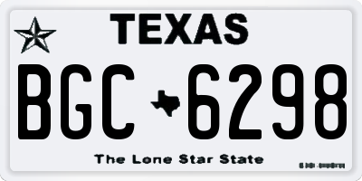 TX license plate BGC6298