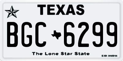 TX license plate BGC6299