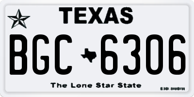 TX license plate BGC6306