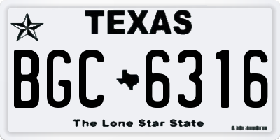 TX license plate BGC6316