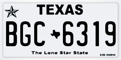 TX license plate BGC6319