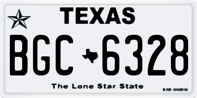 TX license plate BGC6328