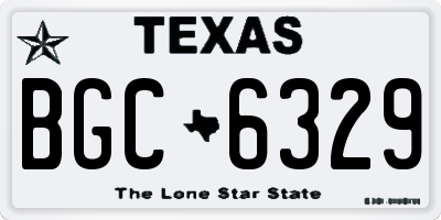 TX license plate BGC6329