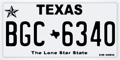 TX license plate BGC6340