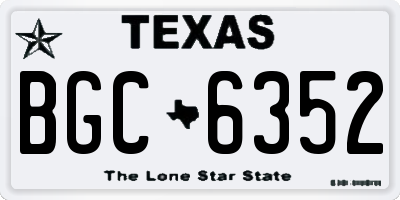 TX license plate BGC6352