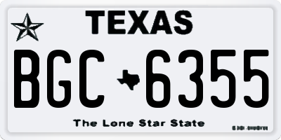 TX license plate BGC6355