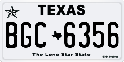 TX license plate BGC6356