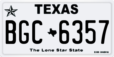 TX license plate BGC6357
