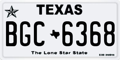 TX license plate BGC6368