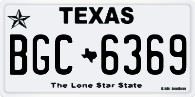 TX license plate BGC6369