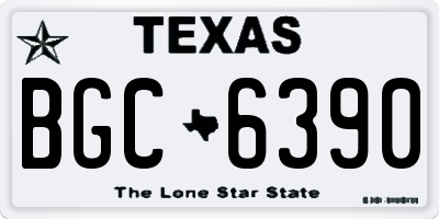 TX license plate BGC6390