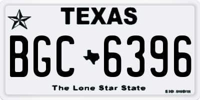 TX license plate BGC6396