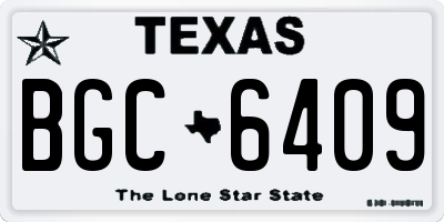 TX license plate BGC6409