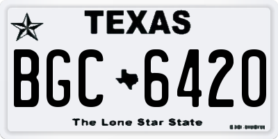 TX license plate BGC6420