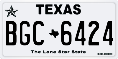 TX license plate BGC6424