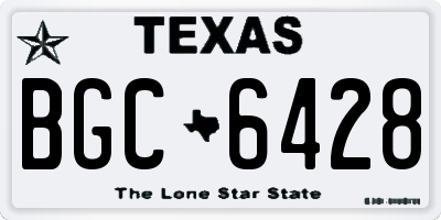 TX license plate BGC6428