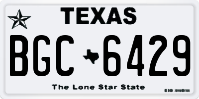 TX license plate BGC6429