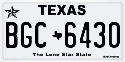 TX license plate BGC6430