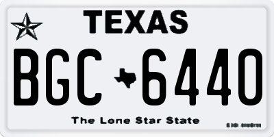 TX license plate BGC6440