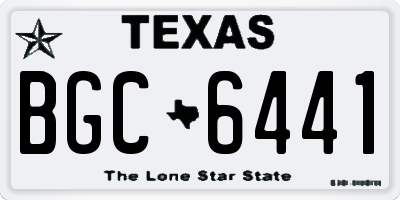 TX license plate BGC6441