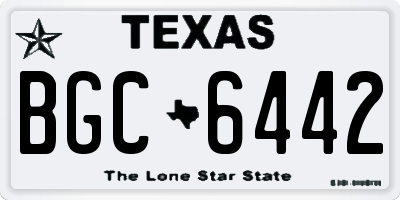 TX license plate BGC6442